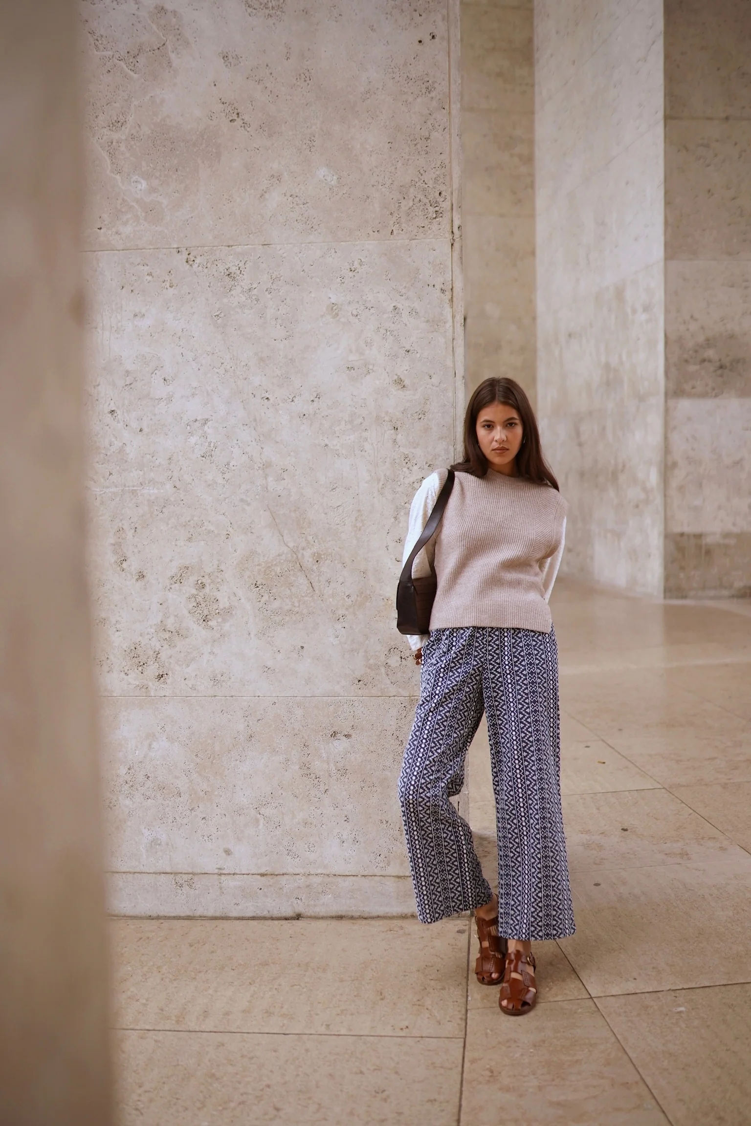 Violetta Wide Pants - Navy - Image 2