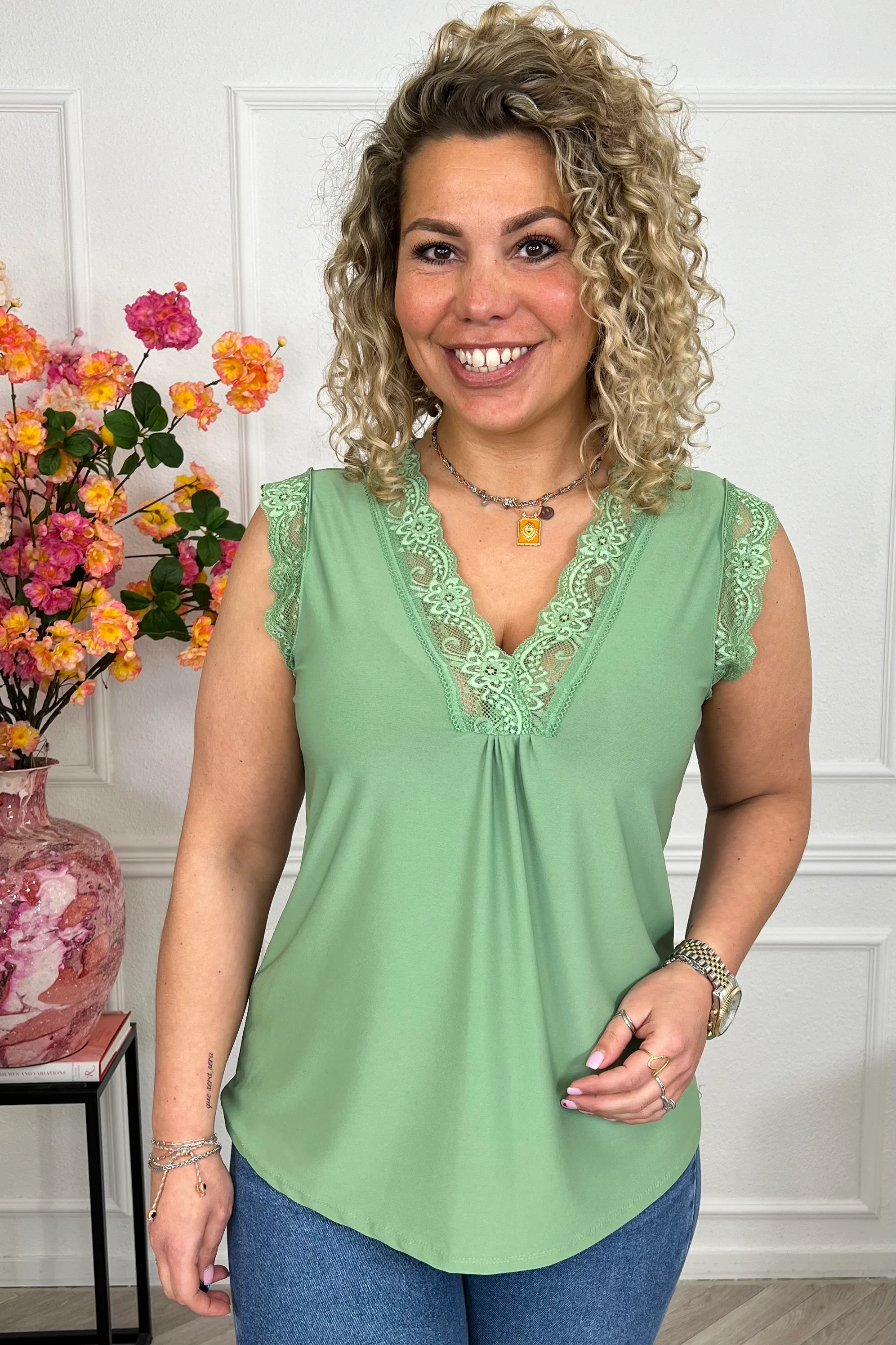 Viscose Miami Top - Lime