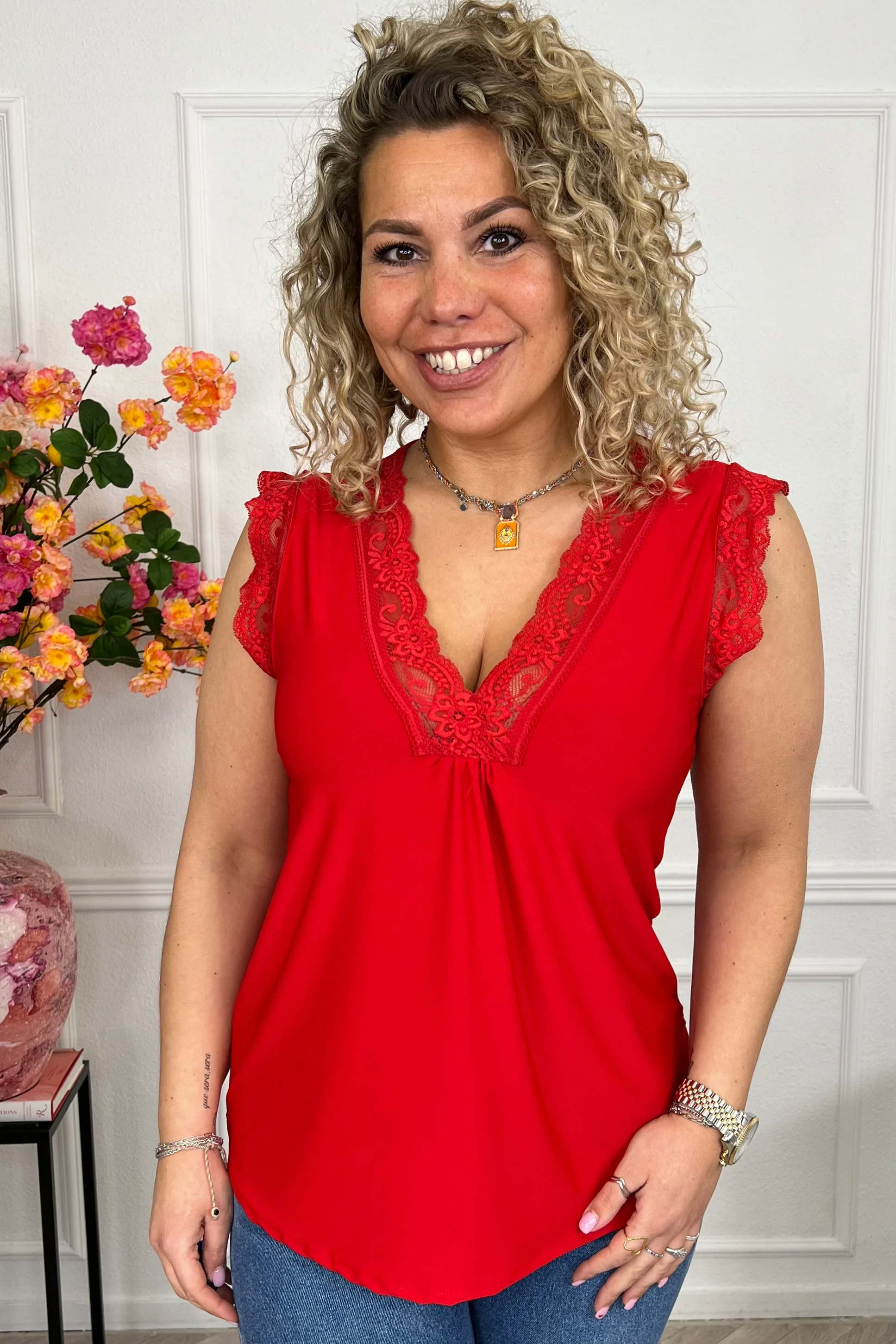 Viscose Miami Top - Red