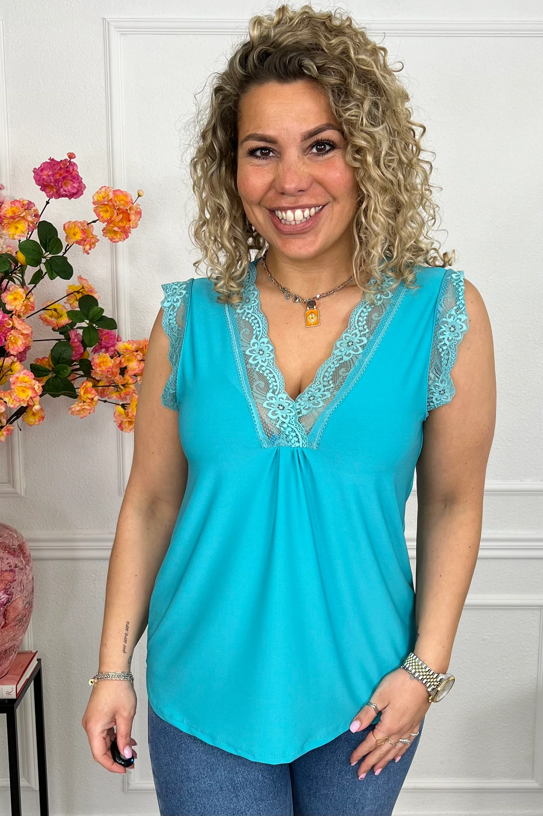 Viscose Miami Top - Turquoise