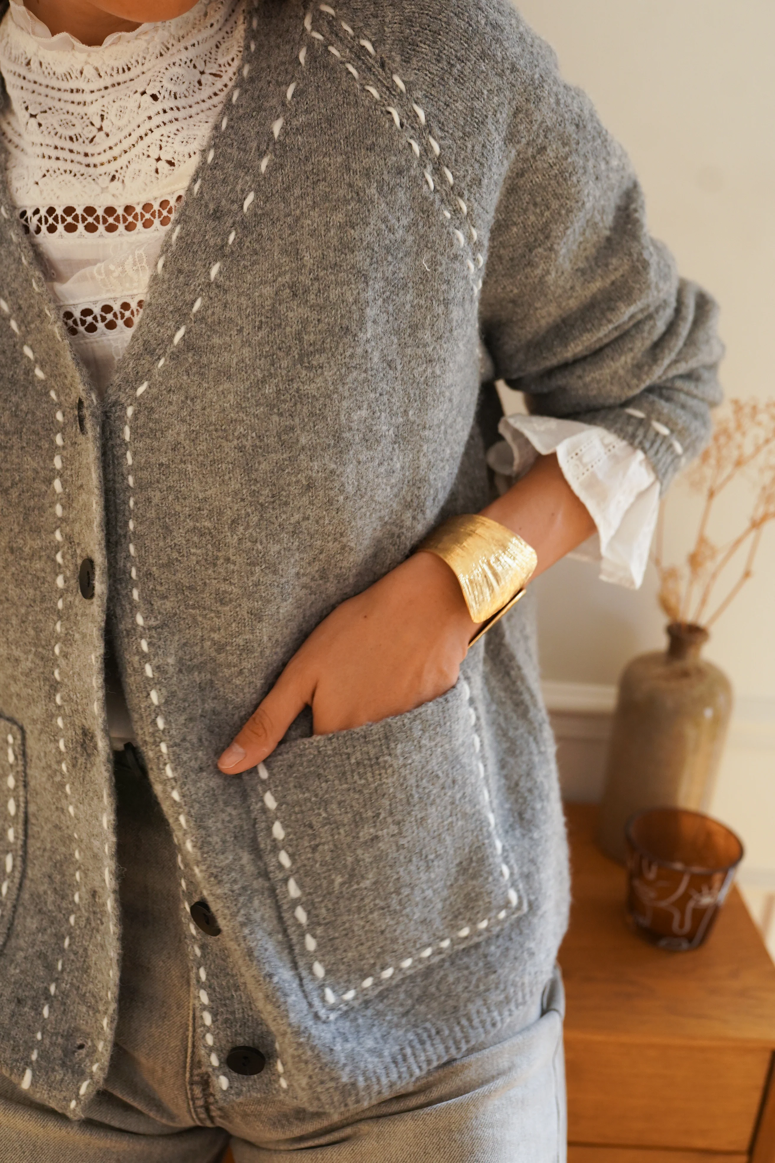 Viviana Autumn Vest - Grey - Image 2