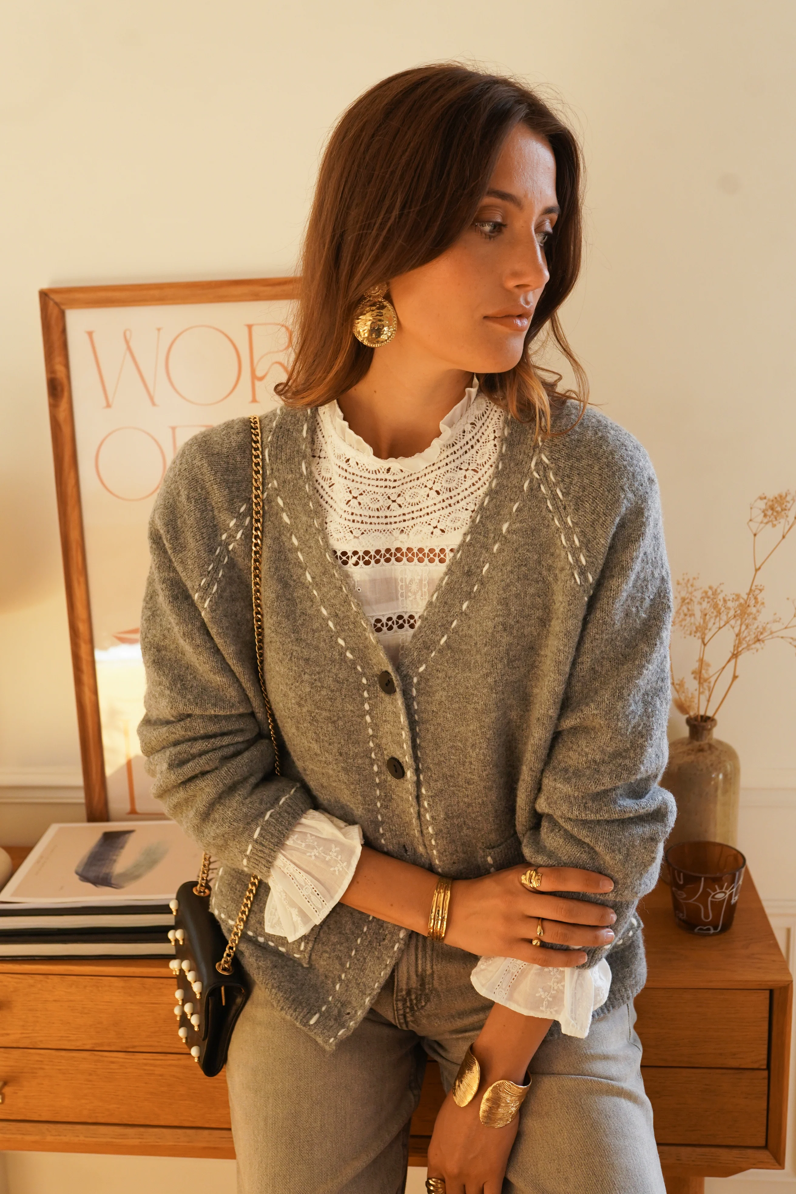 Viviana Autumn Vest - Grey - Image 3
