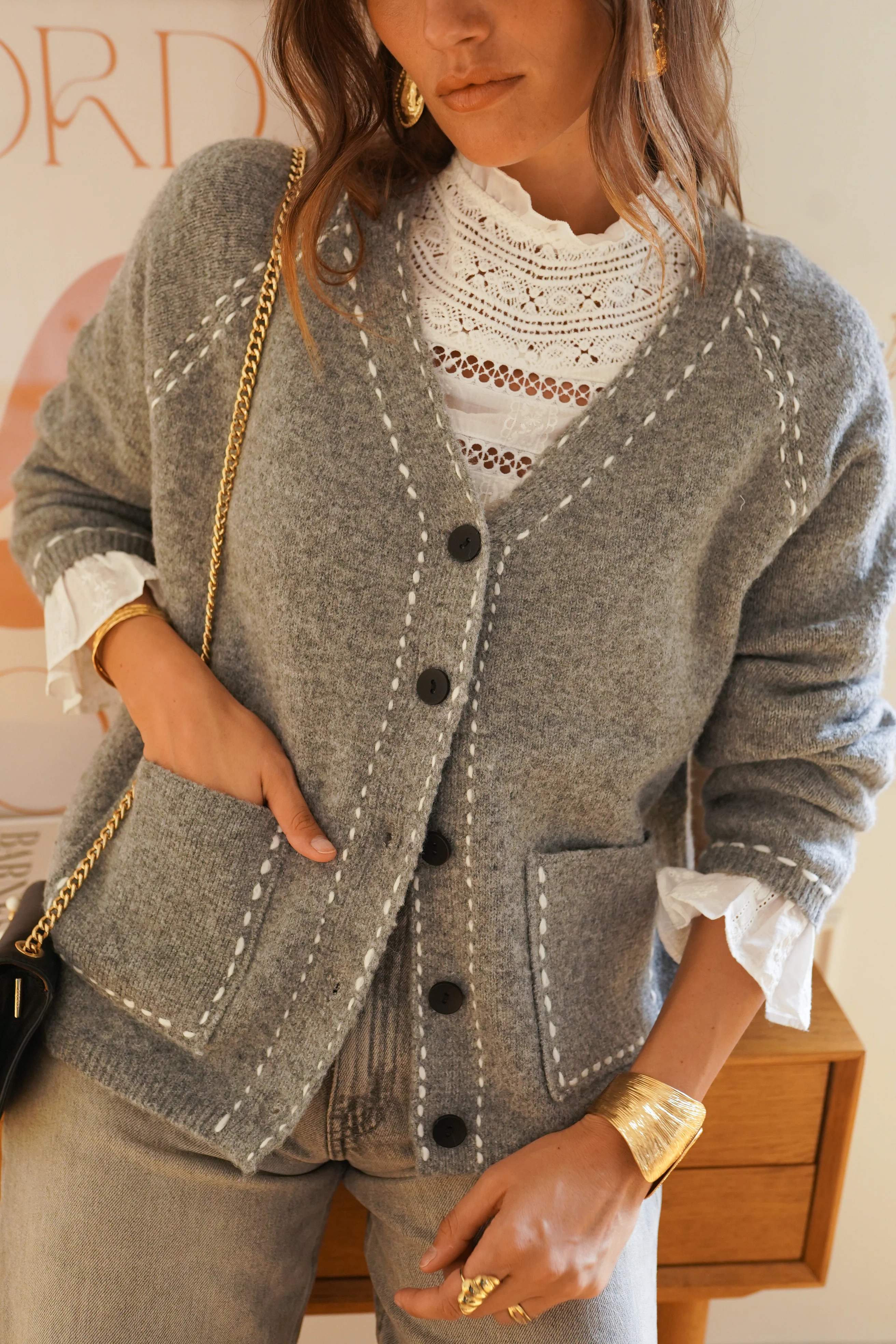 Viviana Autumn Vest - Grey - Image 8