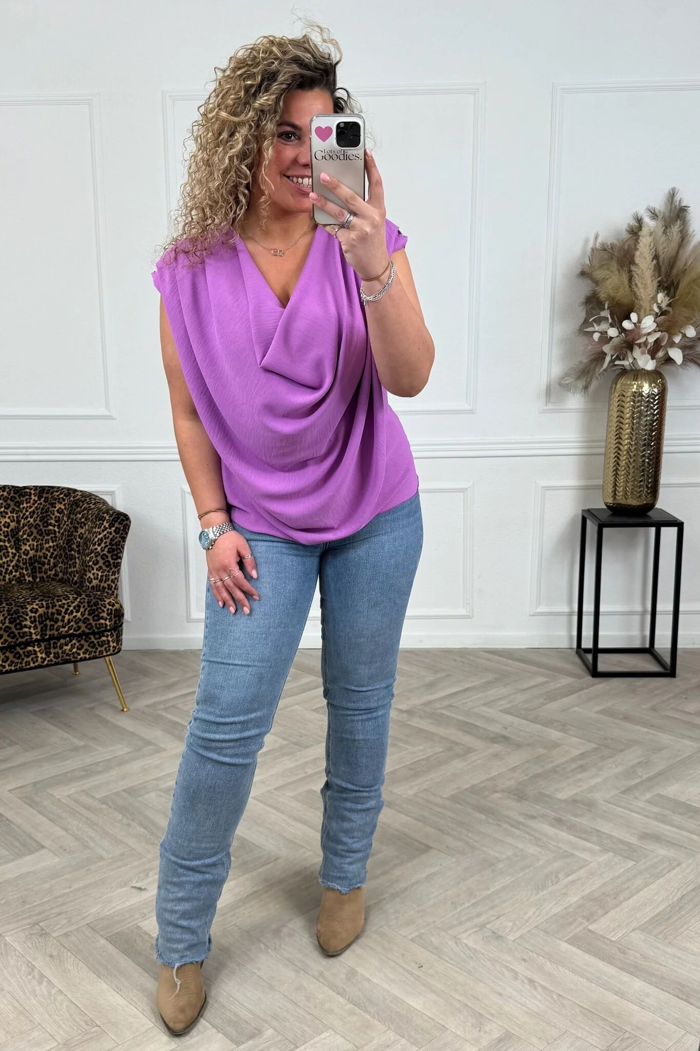 Waterfall Top - Mauve - Image 2