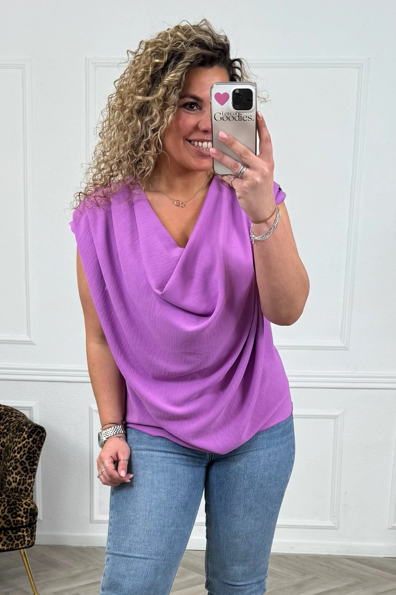 Waterfall Top - Mauve - Image 4