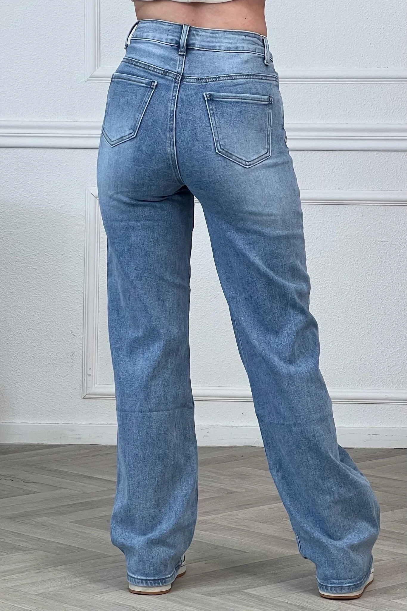 Wide Leg Goodies Jeans - Sky Blue - Image 4