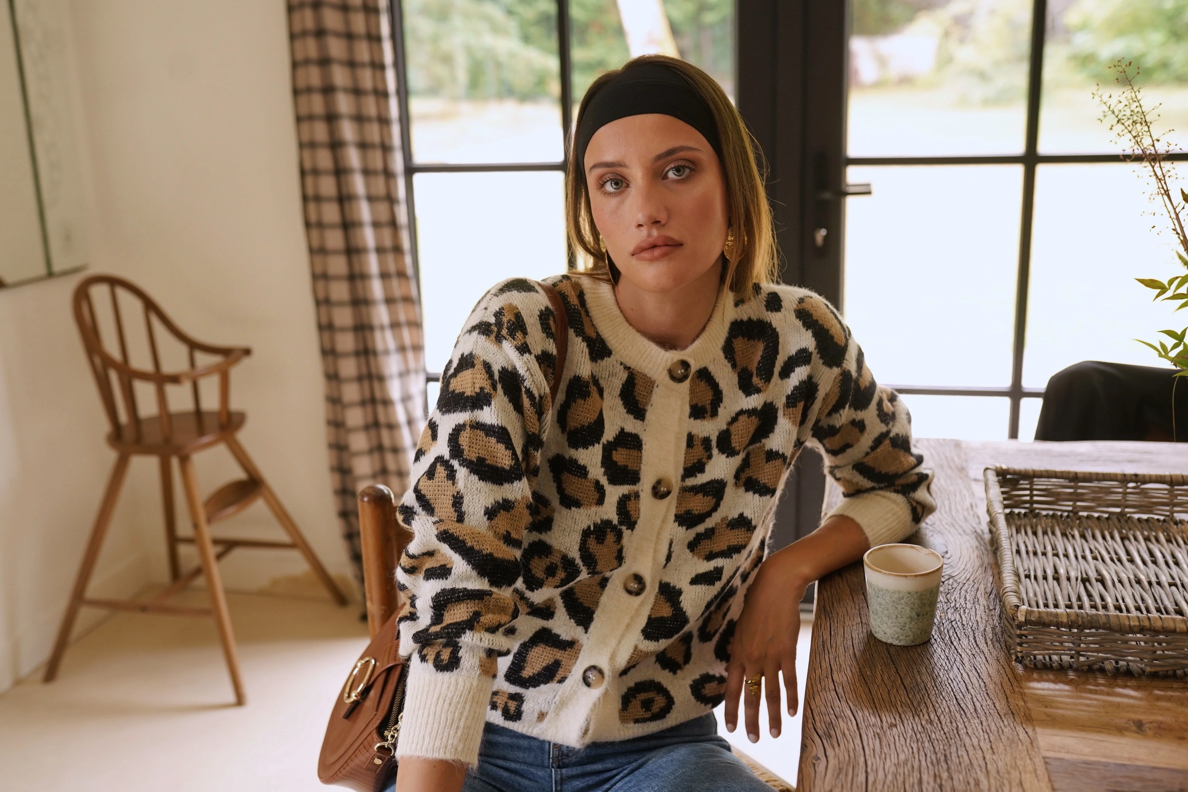Wonderful Big Leopard Cardigan - Creme - Image 3