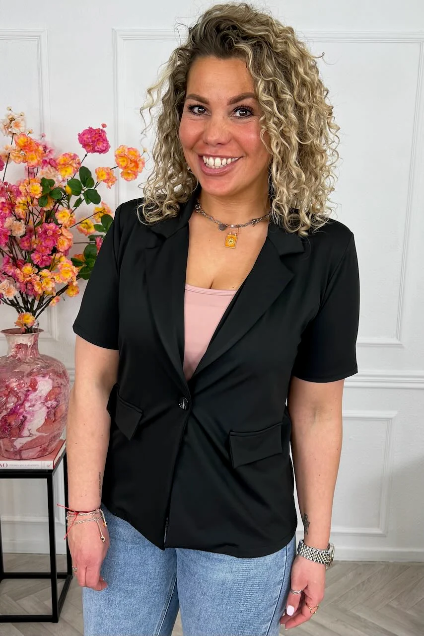 Zoey Spring Blazer - Black - Image 3