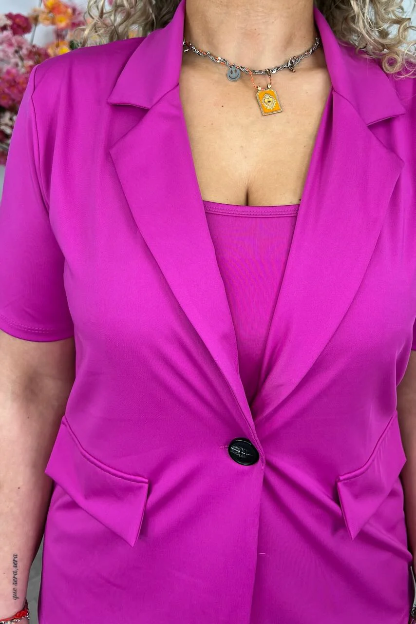 Zoey Spring Blazer - Fuchsia - Image 4