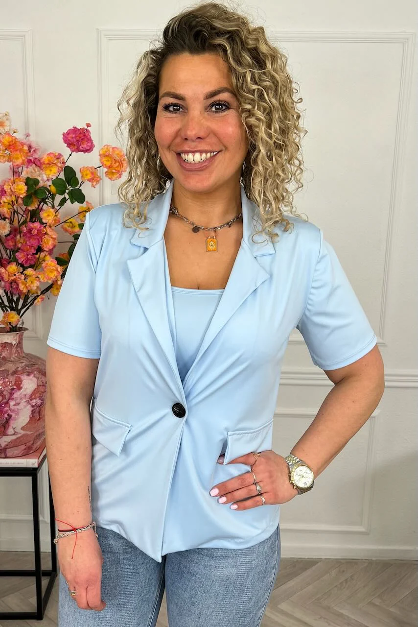 Zoey Spring Blazer - Sky Blue