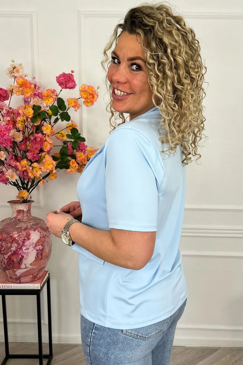 Zoey Spring Blazer - Sky Blue - Image 2
