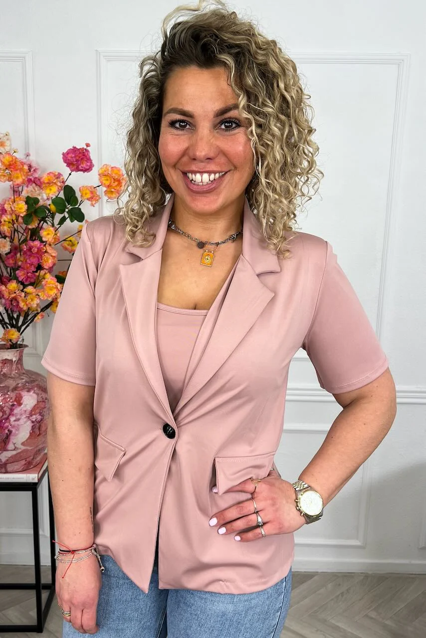 Zoey Spring Blazer - Old Pink